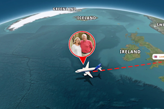 create real flight route map animation video