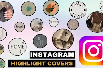 create custom professional instagram story highlight icons