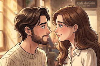 create 2d ai romantic love story ai proposal video hand draw cartoon ai video