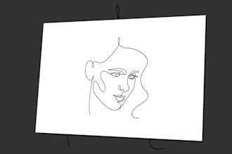 create one line art illustration