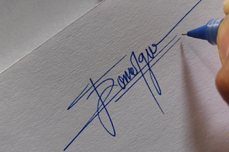 design artistic handwritten signature or logo