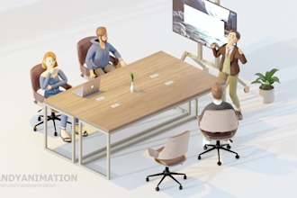 create fully custom 3d isometric explainer video
