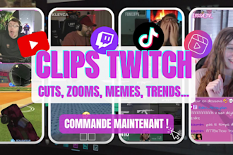je transforme tes vod twitch en clips tiktok accrocheurs