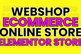 design webshop, woocommerce, ecommerce and elementor store in wordpress