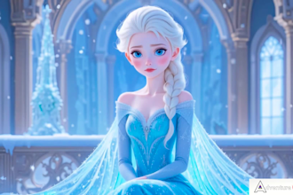 creat frozen ai animated story , ai video art , animated cartoons for kids