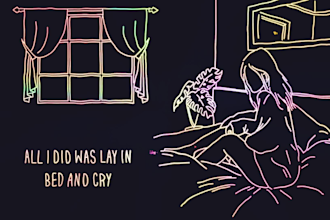 make a hand drawn animated lyric music video
