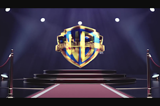 create luxury 3d red carpet logo intro