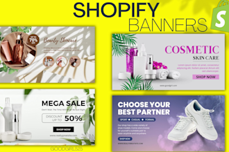 design professional website banner , header, shopify store slider, hero image