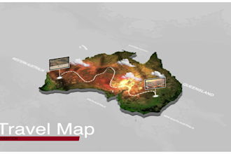 create a travel route map animation video