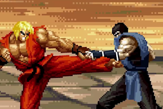 create 2d street fighter game sprite sheet, mugen pixel character animation rpg