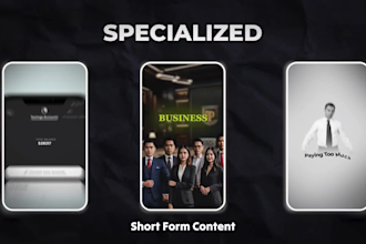 edit short form content for reels, tiktok and youtube shorts