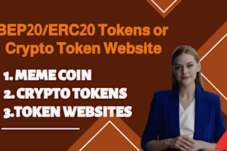 create crypto token website, coin or meme website