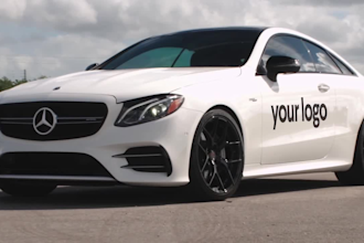 put your logo luxury benz advertising car video