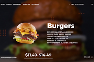 create an eye catching restaurant food menu display video
