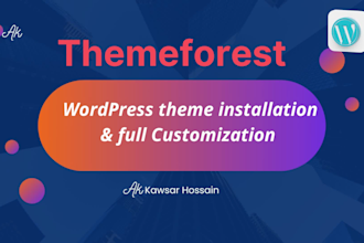 customize your wordpress with avada,divi or any themeforest theme