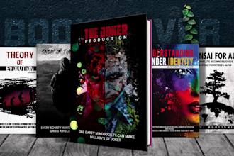 design your book cover, ebook cover or kindle book cover
