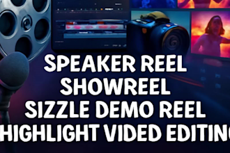 create and edit your speaker sizzle reel as a professional speaker reel editor
