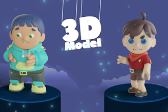 design 3d character modeling for you