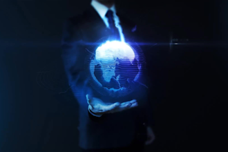 make a hologram business agent video in hud interface