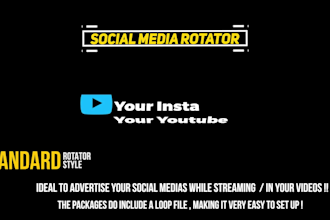 design social media rotator animation overlay