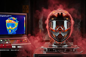 do ai motorcycle gear ads, ai commercial video ads, product ads, promo adverts