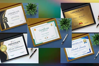 design professional, unique academic achievement certificates