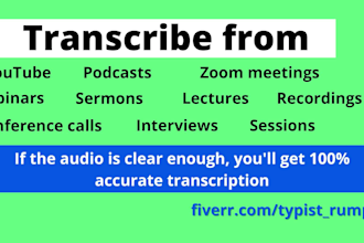 be flawless transcriber, fast typing job in 24 hours, typist