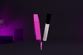 design 3d product promo videos and 3d cosmetic video for beauty brands