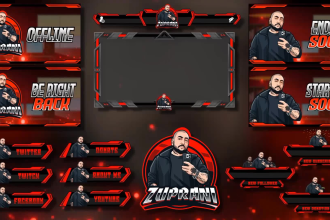 craft unique twitch logo stream overlays screens and panels