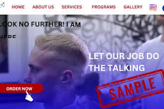do barber shop website, beauty salon, hair extension and spa website