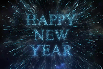 make fireworks celebration logo animation video