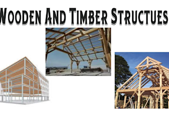 design wooden framing, timber structure, trusses plan