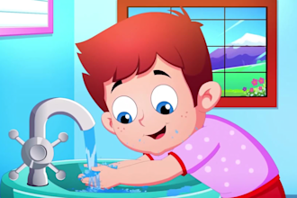 unique 2d cartoon video animation for kids