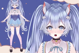 design and rig live2d model, 2d vtuber model, vtuber model, vtuber commission