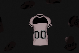 design highend 3d sports apparel and jersey promo animations