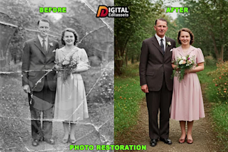 restore old photos, photo restoration, colorize and retouch