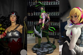 3d print and paint anime figure miniature painting warhammer 40k resin printing