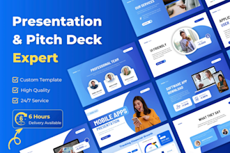 redesign professional powerpoint presentation, investor pitch deck