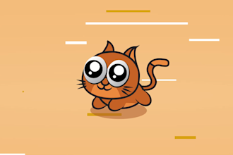 make a loop animation video with cute characters