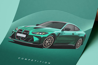 do modern car poster, hyper car vector poster, or super car poster