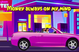 create 2d animated lyric and music video with your character