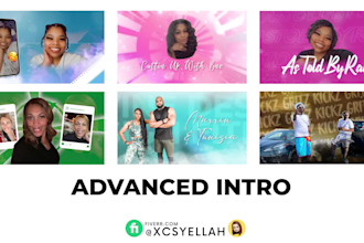 create a high quality influencer youtube intro and outro