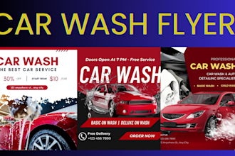 make health care, social media post, carwash, sports digital menu gym and flyer