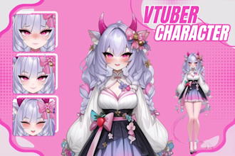 design and rig pro live2d vtuber moel for vtube studio, prprlive, high quality