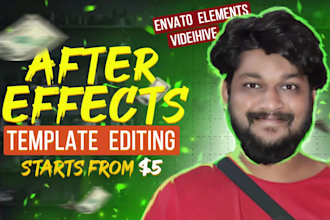 edit any adobe after effects video templates or make your own custom template