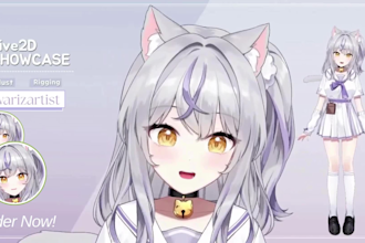 design high qaulity male and female live2d vtuber model and rigging in anime