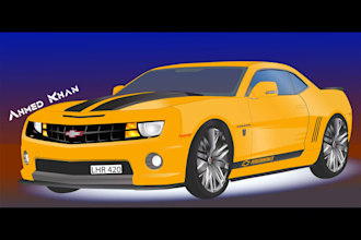 vectorize your sports car, boat, bike, or your exotic vehicle