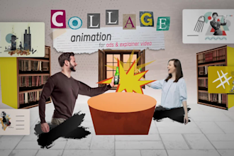 create paper collage animation for ads and explainer video