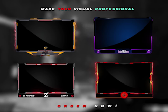 design awesome animated facecam or webcam overlay for tw,yt,fb