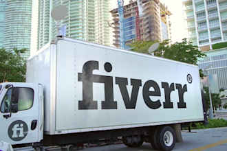 add your logo on  logistic truck delivery van car video